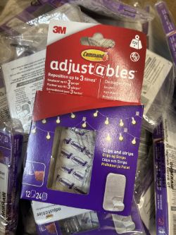 108X 3M ADJUSTABLES CLIPS AND STRIP PACKS