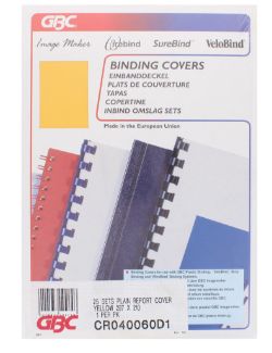 115 X BINDING COVERS PLAIN YELLOW 25 SETS