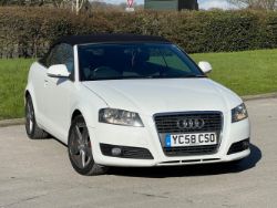 >>--NO VAT ON HAMMER--<< 2008 AUDI A3 CABRIOLET 2.0 TDI SPORT 2DR CONVERTIBLE ( ONLY 91 K MILES )