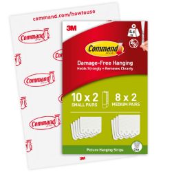 214X COMMAND PICTURE HANGING STRIPS, VALUE PACK - 10 PAIRS