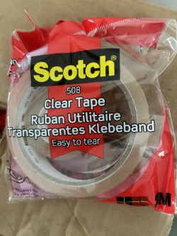 72X 3M SCOTCH 508 CLEAR TAPE ROLLS