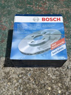 2X BOSCH BRAKE DISC FOR BMW 5 SERIES VENTED, OILED