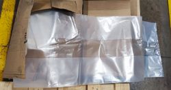 8600 X HEAVY DUTY 100MU GUSSETED BAGS / SACKS , POLYTHENE, 400 X 1100MM PLUS 300MM RRP £13,527.80