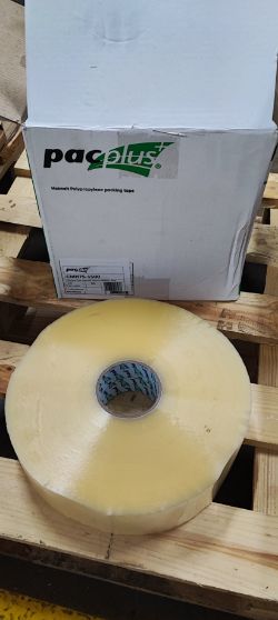 1023 X ROLLS OF 1500 METER HOTMELT MACHINE TAPE, 75MM - CLEAR - RRP £12,345