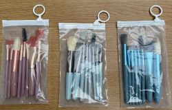 1,000 X SETS OF 8 MAKE UP BRUSHES - ASSORTED COLOURS. 1 PALLET