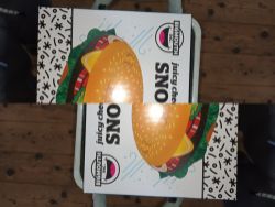 232 X BRAND NEW CHEESE BURGER WATER INFLATABLE / SNOW TUBE SLED