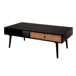 PALLET CONTAINING 10 BRAND NEW BLACK RATTAN EFFECT COFFEE TABLE ---- RRP £890