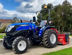 SOLIS S26 26HP COMPACT TRACTOR WITH HYDRAULIC OFFSET FLAIL MOWER