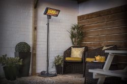 JOBLOT OF 50 X BRAND NEW LA HACIENDA GREY SERIES STANDING HEATER - QUARTZ ELEMENT. IP24