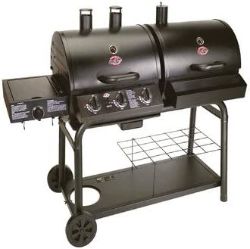 BRAND NEW PREMIER DUO GAS AND CHARCOAL BARBECUE GRILL WITH SIDE BURNER + FREE COVER