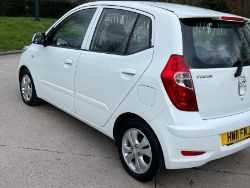 2011 HYUNDAI I10 1.2 STYLE EURO 5DR WHITE >>--NO VAT ON HAMMER--<<