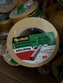 40X SCOTCH DOUBLE SIDED EXTRA STRONG CARPET TAPE