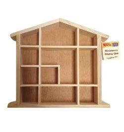 540 X WOODEN HOUSE SHAPE DISPLAY UNIT -SMALL