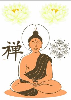 375 X WALL DECO TATTOO- BUDDHA