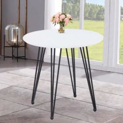 PALLET CONTAINING 10 X BRAND NEW ROUND DINING TABLE WHITE