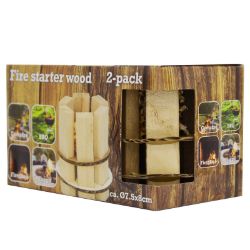322 X NEW FIRE WOOD STARTER D7,5X8CM 2PC