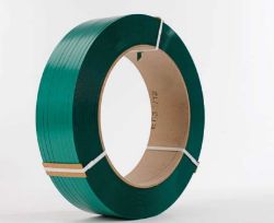 2 PALLETS CONTAINING 70 COILS OF MACHINE STRAPPING 12 X 0.6MM X 2600MTR, GREEN, BOX/1RRP £ 1,799.70