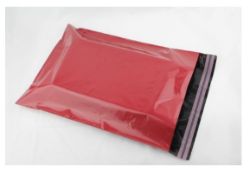 1,125 (4.5 BOXES OF 250)X RED OPAQUE RETURN BAG, LARGE, 800 X 500MM + 38MM FLAP, 50MU RRP £238.78