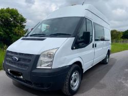2013 FORD TRANSIT HIGH ROOF LWB VAN TDCI 125PS RWD WELFARE MESSING UNIT >>--NO VAT ON HAMMER--<<