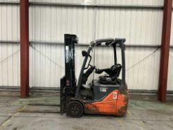2012 TOYOTA 8FBET15 ELECTRIC 3-WHEEL FORKLIFT**(INCLUDES CHARGER)**