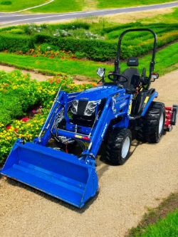 2022 SOLIS 26 HST COMPACT TRACTOR & WINTON 1.45M FLAIL MOWER >>--NO VAT ON HAMMER--<<