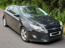 2012 FORD FOCUS ZETEC TDCI - MANUAL, BLACK, 1.6L DIESEL >>--NO VAT ON HAMMER--<<