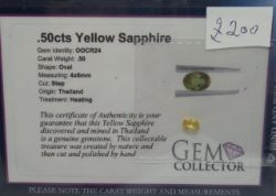 LOOSE .50CTS YELLOW SAPPHIRE
