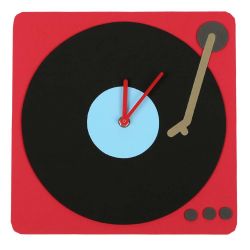 140X O'DECO WALL CLOCKS - MUSIC - BLACK