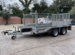 IFOR WILLIAMS GX106 PLANT TRAILER WITH CAGE SIDES >>--NO VAT ON HAMMER--<<