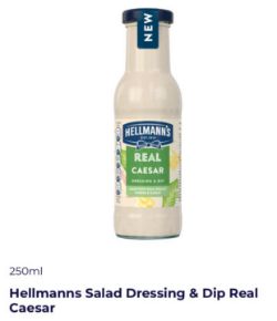1908 X HELLMANNS CAESAR SALAD DRESSING 250ML