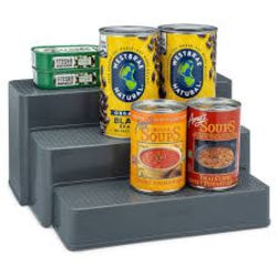120 X YOUCOPIA SHELF STEPS EXPANDABLE 3 PC SET GREY RRP £1800