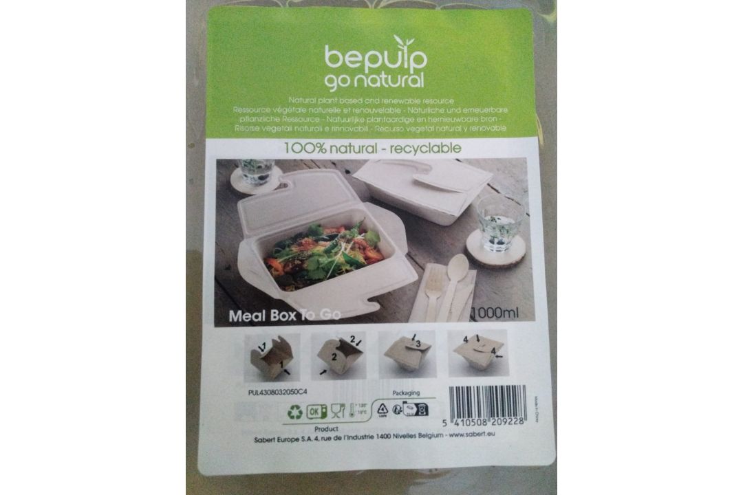 400 MEAL BOXES, BIODEGRADABLE TAKEAWAY DISPOSABLE FOOD CONTAINERS 1000ML, FREEZER-FRIENDLY - Image 4 of 4