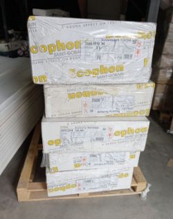 JOBLOT OF 5 BOXES ECOPHON ACOUSTIC CEILING TILES GRADE B - FOCUS LP TECHNICAL TILE