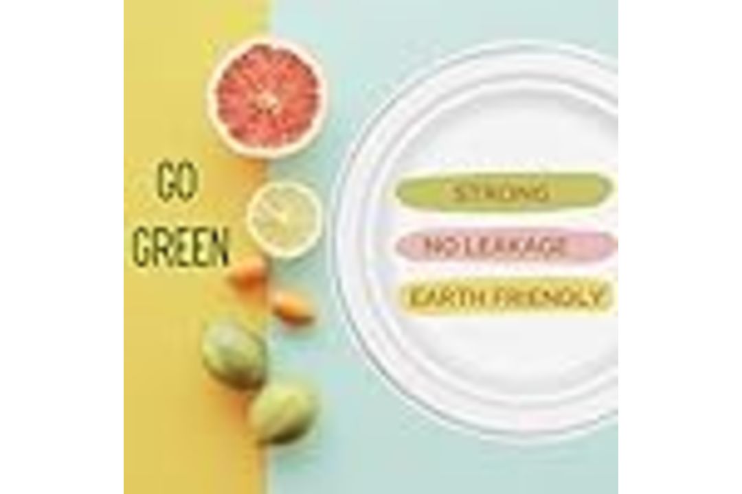 1000 6-INCH ROUND DISPOSABLE PLATES BAGASSE SUGARCANE BIODEGRADABLE ECO FRIENDLY MICROWAVE-SAFE - Image 2 of 5