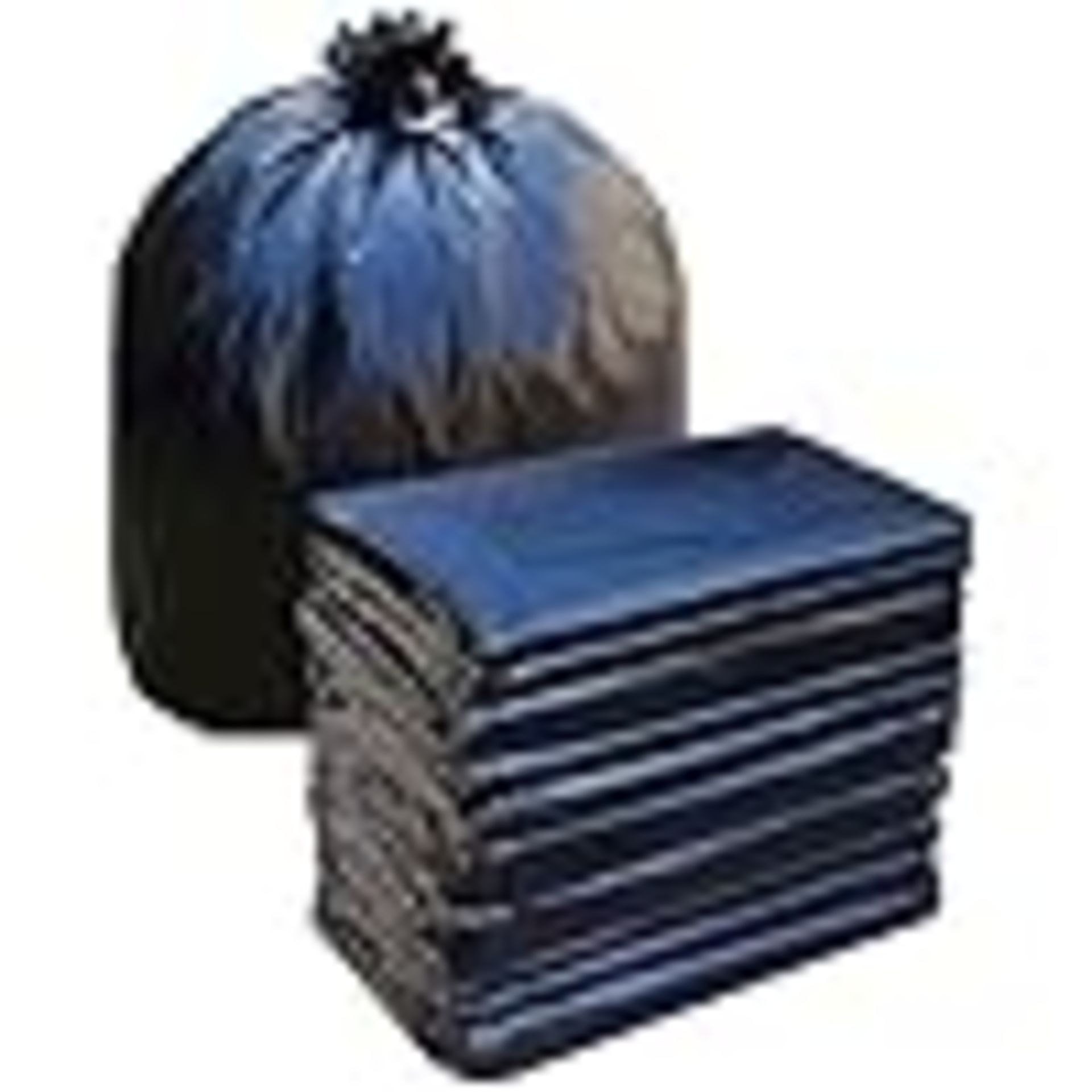 500 BLACK SACKS HIGH-STRENGTH 80 LITRES HEAVEY DUTY REFUGE BIN LINER BAGS 55.5CM X 80CM X 114.5CM - Image 3 of 4