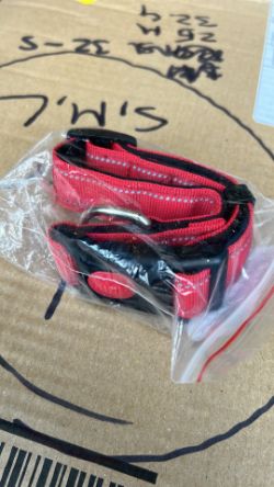 80X DOG COLLARS RED WITH SAFETY LOCK