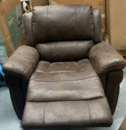 ELECTRIC LEATHER RECLINER MASSAGE CHAIR WITH REMOTE CONTROL OUT OF BOX