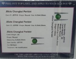 LOOSE STONE 0.85CTS CHANGBAI PERIDOT