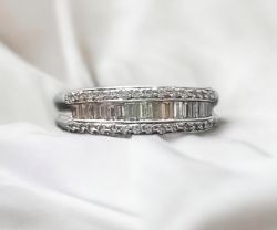 1.50CT DIAMOND DRESS/ ETERNITY RING 18CT WHITE GOLD + GIFT BOX + VALUATION CERT £4900