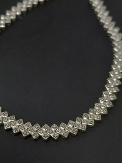 0.10CT DIAMOND SILVER BRACELET 7