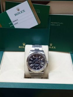 ROLEX SKY-DWELLER 326934 BLACK DIAL BOX & PAPERS 2019 WITH EXTRA SPARE LINK