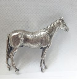 SILVER HORSE CAR BONNET MASCOT 102G