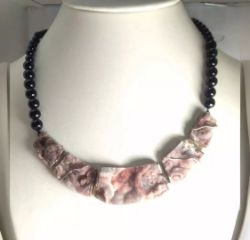 HAND-MADE SILVER DRUZE CRYSTAL NECKLACE 20