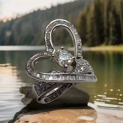 HANDMADE SPECIAL DESIGNED 2.00 CT COCKTAIL DIAMOND RING + GIFT BOX + VALUATION CERTIFICATE OF £8500