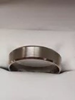 MEN'S PALLADIUM WEDDING BAND WITH BRUSHED MATTE CENTRE+GIFT BOX
