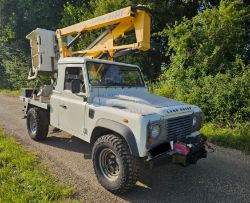 2010 LAND ROVER DEFENDER CHERRY PICKER MEWP ACCESS PLATFORM LIFT 4X4 HOIST