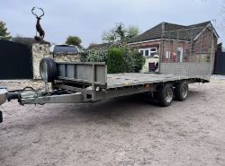 IFOR WILLIAMS LM166BT FLATBED BEAVERTAIL PLANT TRAILER>>--NO VAT ON HAMMER--<<