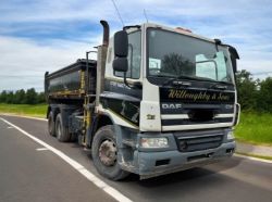 2008 DAF CF75 310 GRAB WAGON TIPPER WITH EPSILON CRANE