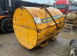 2140 LITRE BUNDED FUEL BOWSER WITH CHAIN LIFT & FORK POCKETS - RED & WHITE DIESEL STORAGE