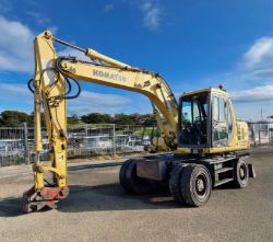 KOMATSU PW130-6K WHEELED EXCAVATOR – NO BUCKET OR HITCH
